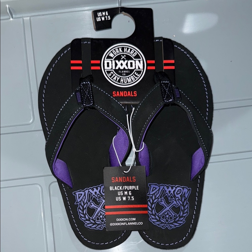Dixon Black and Purple Sandals size 7.5